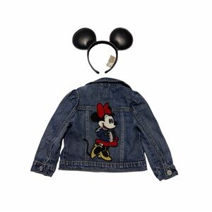 Gap Kids X‎ Disney Denim Jacket and Mouse Ears Bundle Girl’s 2